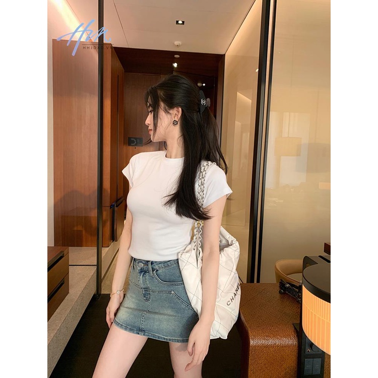 Áo Thun Tay Ngắn Hở Vai Nhiều Mảnh Mùa Xuân Phong Cách Mới Năm 2023