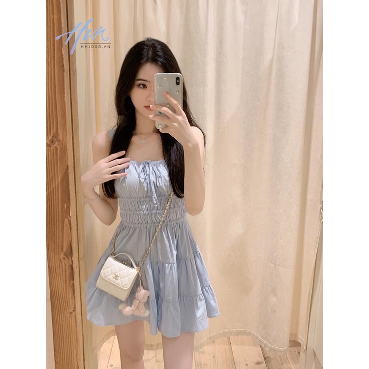 Đầm Mùa Hè 2023 Phong Cách Mới Màu Trắng / Xanh Sữa Cho Bé Gái