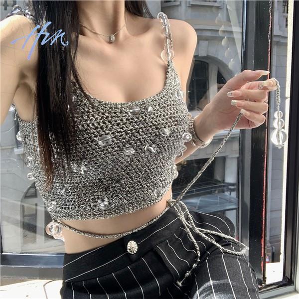 Galaxy Áo Hai Dây Mùa Hè Hạt Giọt Nước Móc Tay Nặng Gợi Cảm Cho Nữ