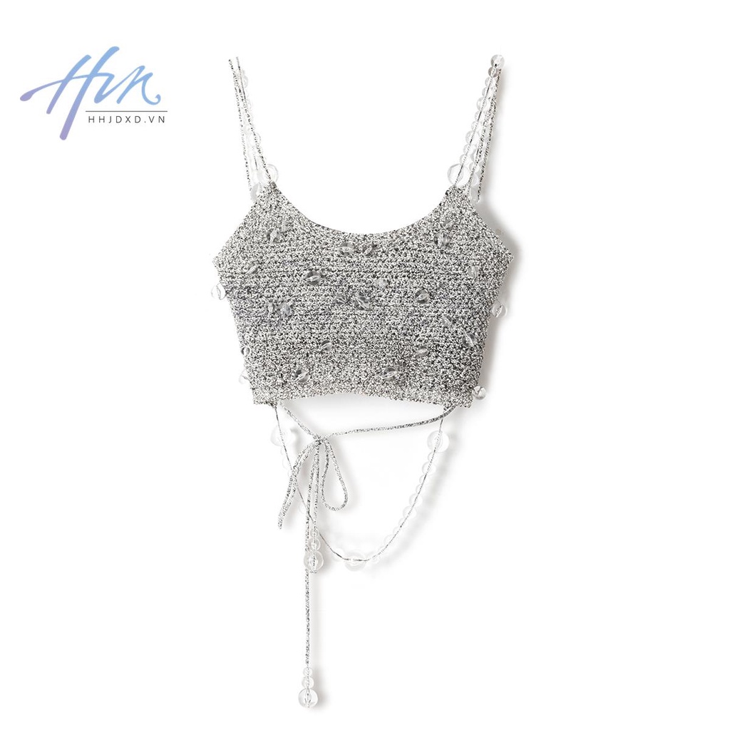 Galaxy Áo Hai Dây Mùa Hè Hạt Giọt Nước Móc Tay Nặng Gợi Cảm Cho Nữ