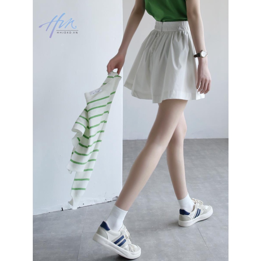 Quần Culottes Ống Rộng Màu Trắng Thời Trang Mùa Hè Pháp 2023 Cho Nữ