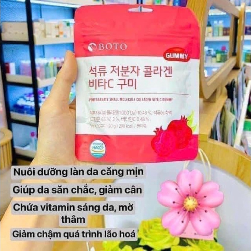 Kẹo Dẻo Gummy Collagen lựu Vitamin C