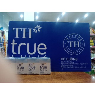 Sữa TH true milk có đường 110ml.