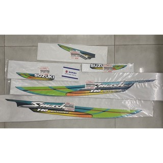 Bộ tem smash 110 xanh suzuki chính hãng