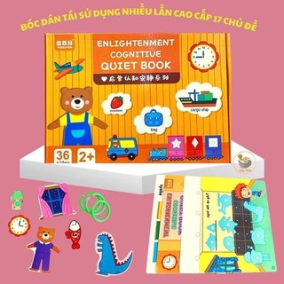 Đồ chơi giáo dục, bộ bóc dán 17 chủ đề giúp bé phát triển IQ.