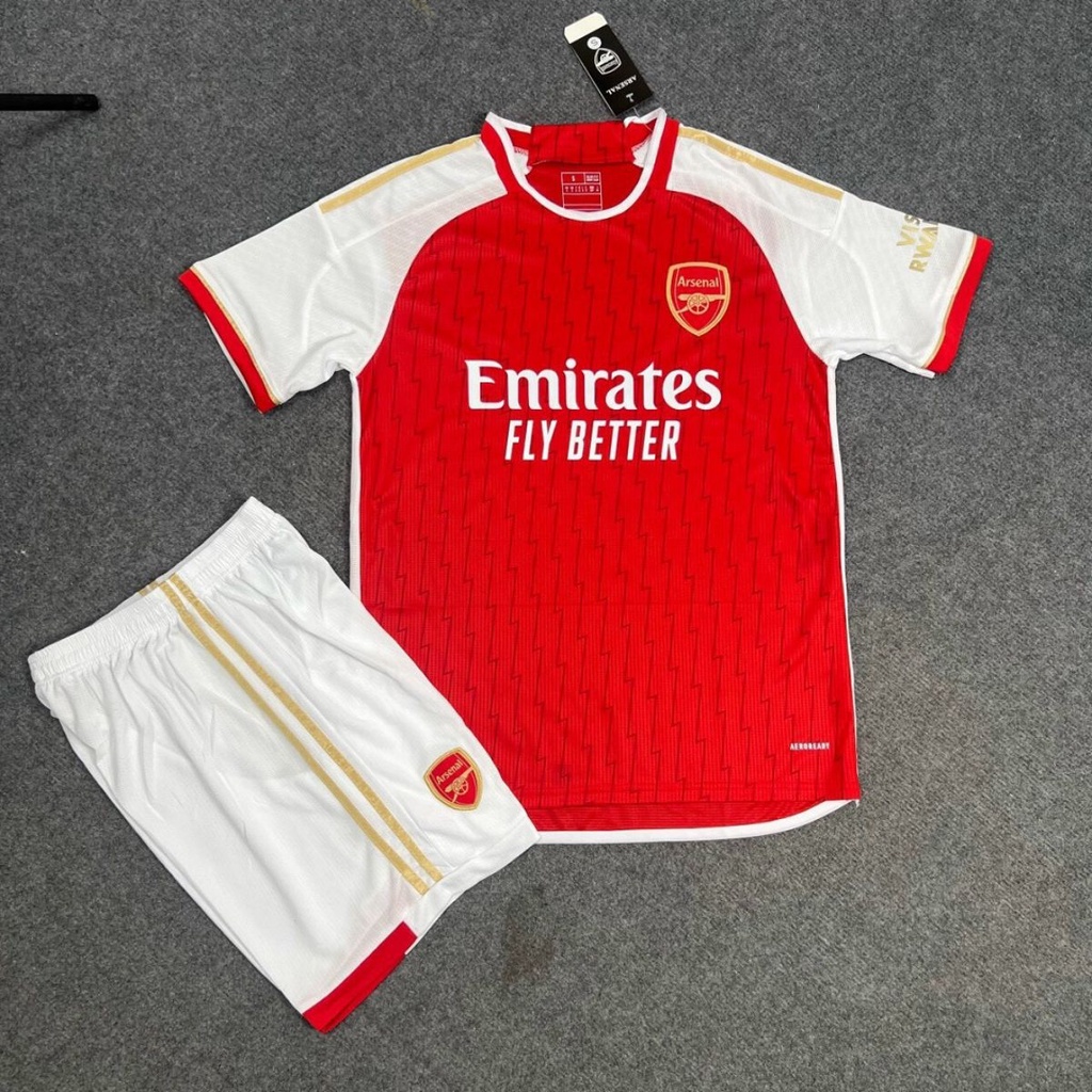 Quần Áo Thể Thao Nam Arsenal Đỏ Tay Trắng Vải GAI Thái Mới Nhất  - Áo Đá Bóng PP Bởi Be Happy Sport