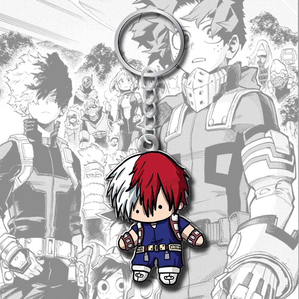Móc khóa chibi Anime My Hero Academia Todoroki All Might Deku Midoriya Bakugo Dabi Uraraka Yaoyorozu Tokoyami