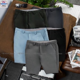 Quần Short Tây Âu Nam Chất Vải Coton Co Giãn 4 Chiều  Body Chuẩn Form  Chuẩn Dáng  - Men87_store