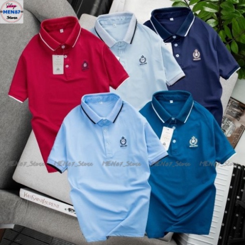 Áo  Nam ,Áo  Thun Polo Cá Sấu Nam Cổ Bẻ Tay Nam Chất  Coton Co Giản Mèm Min  - Men87_store