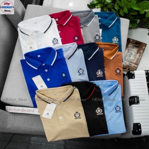 Áo  Nam ,Áo  Thun Polo Cá Sấu Nam Cổ Bẻ Tay Nam Chất  Coton Co Giản Mèm Min  - Men87_store