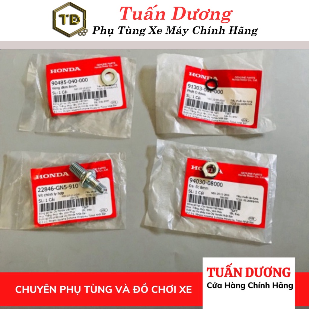 Bộ ốc chỉnh côn honda Dream chính hãng-lắp cho dream và wave honda các loại - đẹp zin 100%