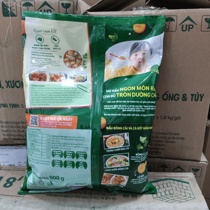 Knorr hạt nêm từ thịt và xương 1.8kg gói lớn big size hatnem