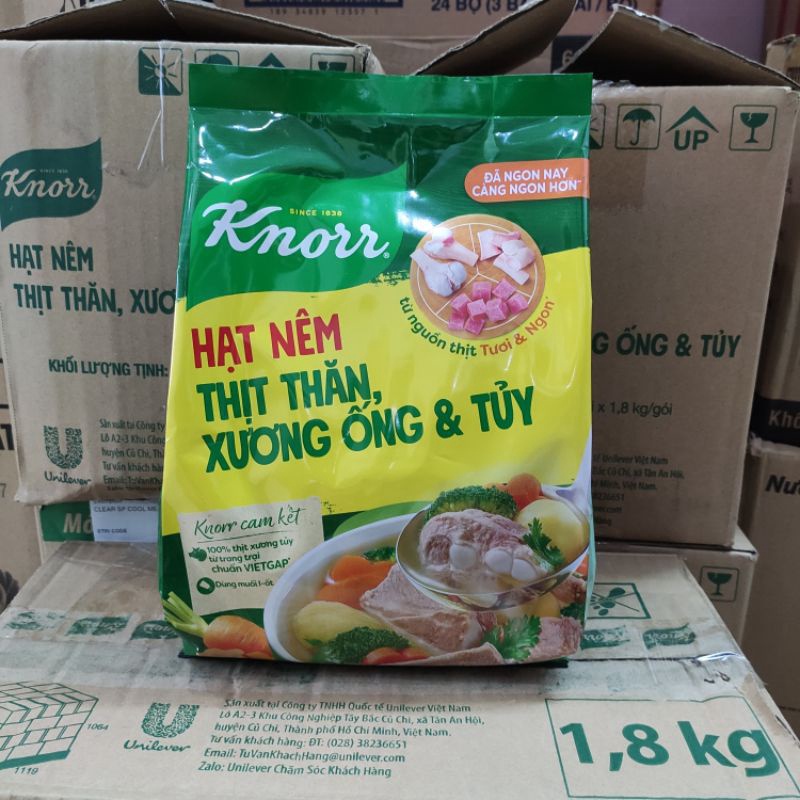 Knorr hạt nêm từ thịt và xương 1.8kg gói lớn big size hatnem