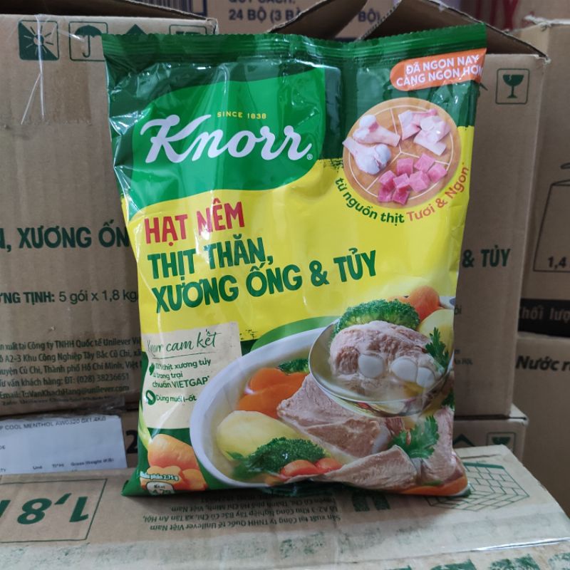 Knorr hạt nêm từ thịt và xương 1.8kg gói lớn big size hatnem