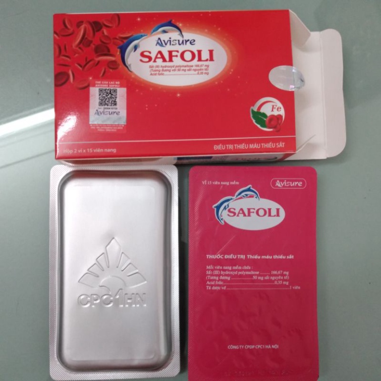 AVISURE SAFOLI - Sắt hữu cơ chuyên biệt cho phụ nữ mang thai và sau sinh hộp 30 viên -date mới