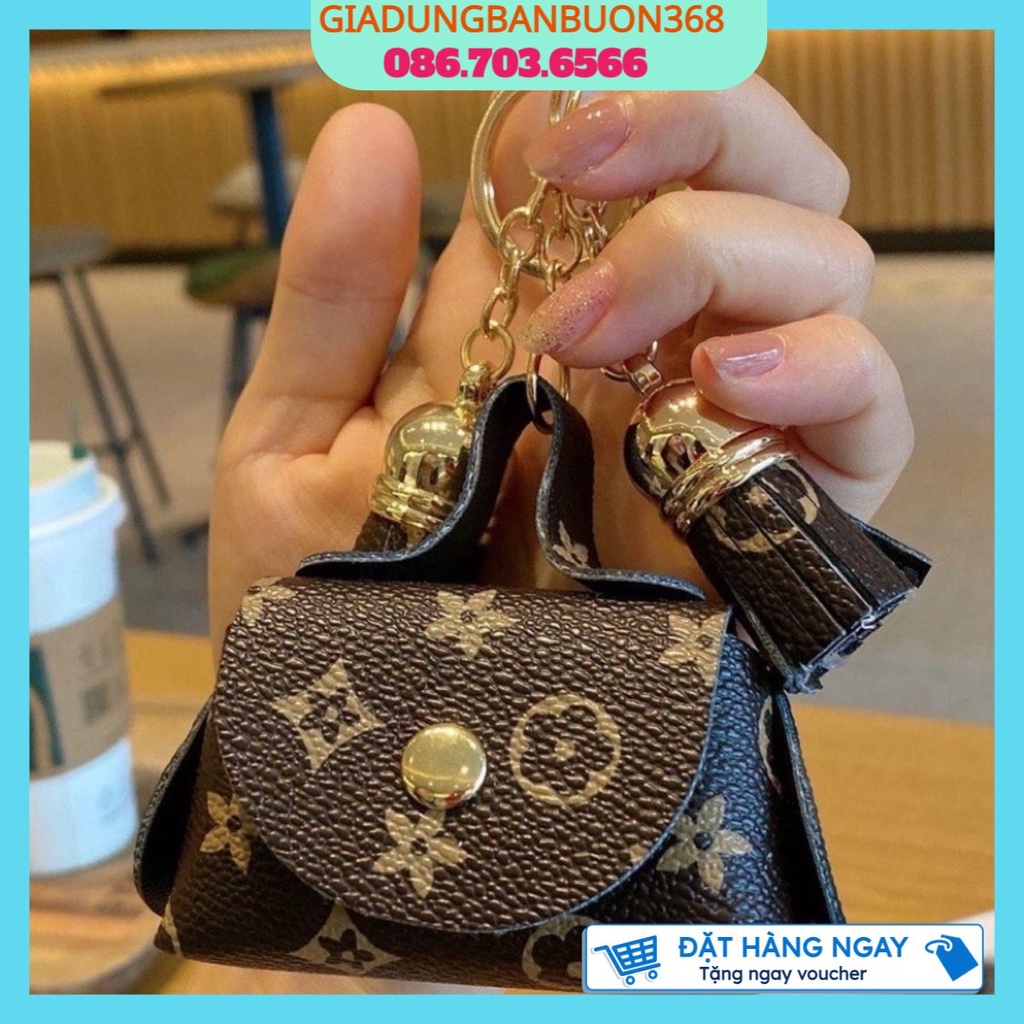 Móc chìa khoá hình túi xách đựng đồ tí hon siêu xinh chất da chống nước[có ảnh thật shop chụp]