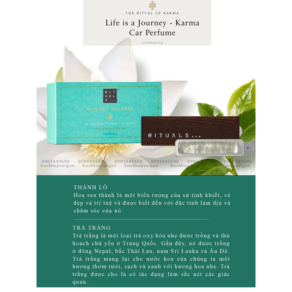 Mới về Xả Hàng Nước hoa xe hơi cao cấp dạng sáp RITUALS car perfumed thietbixehoi