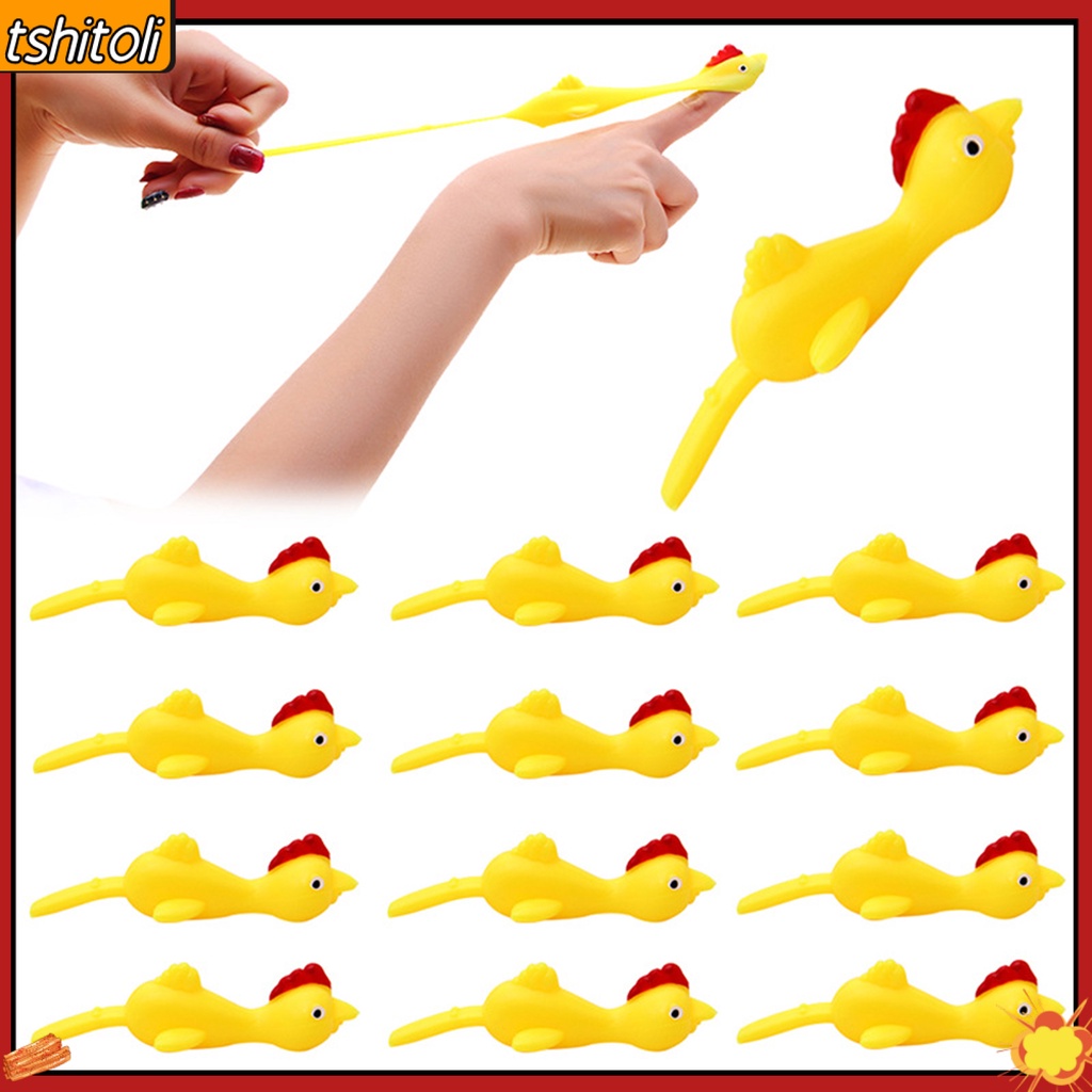 Gà Cao Su La Hét/Bộ 5 Ná Đồ Chơi Hình Chú Gà Vui Nhộn Cho Bé