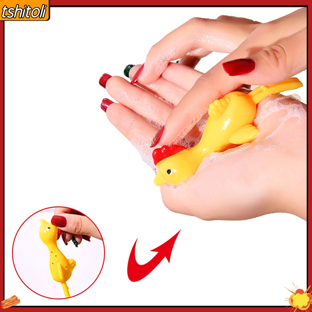 Gà Cao Su La Hét/Bộ 5 Ná Đồ Chơi Hình Chú Gà Vui Nhộn Cho Bé