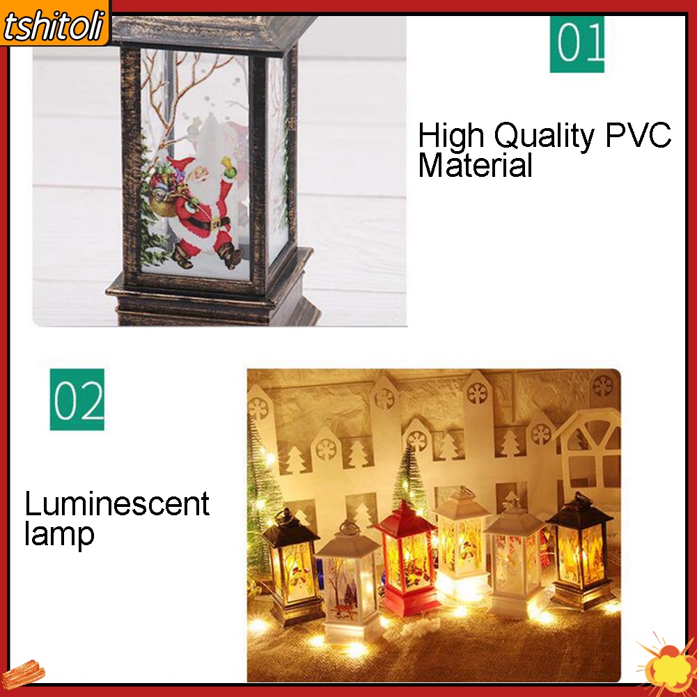 Đèn ngủ để bàn/treo trang trí Giáng Sinh họa tiết ông già Noel/người tuyết/tuần lộc