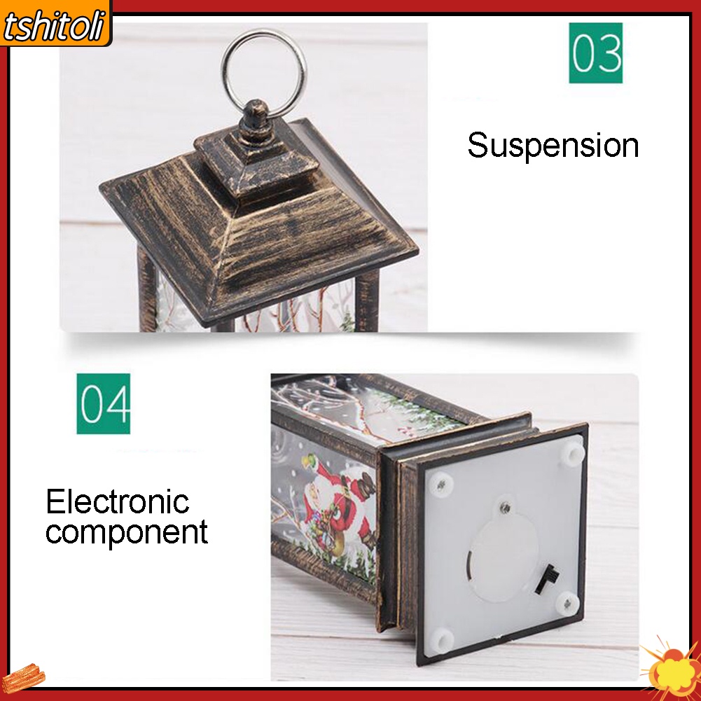 Đèn ngủ để bàn/treo trang trí Giáng Sinh họa tiết ông già Noel/người tuyết/tuần lộc