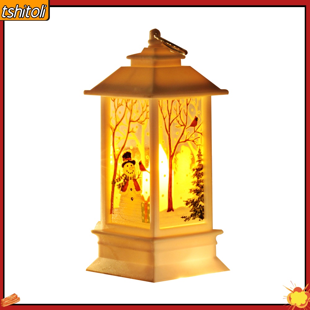 Đèn ngủ để bàn/treo trang trí Giáng Sinh họa tiết ông già Noel/người tuyết/tuần lộc