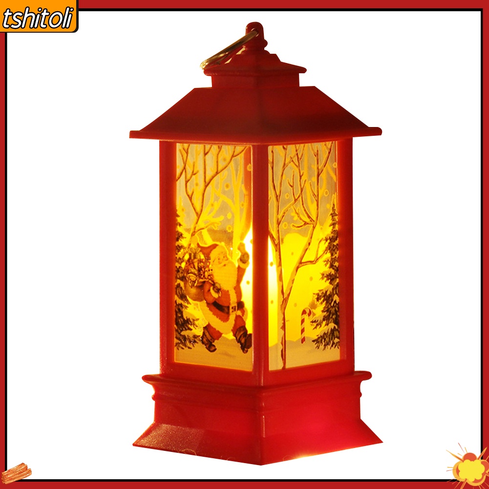 Đèn ngủ để bàn/treo trang trí Giáng Sinh họa tiết ông già Noel/người tuyết/tuần lộc