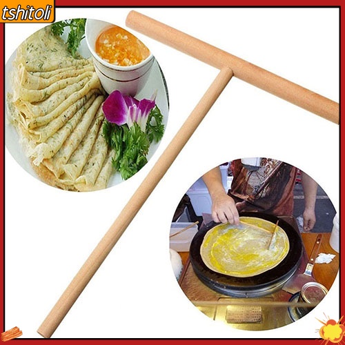 Bộ Dụng Cụ Làm Bánh Crepe Bằng Gỗ