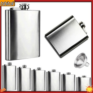 [tshitoli] Bình đựng rượu mini bằng Inox nhỏ gọn 4oz-10oz
