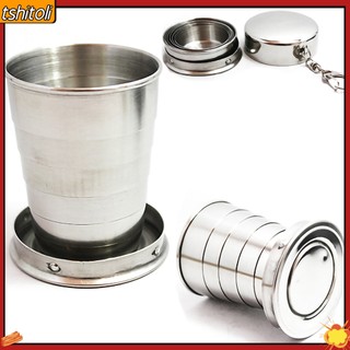 [tshitoli] Cốc Nước Inox Có Thể Xếp Gọn Tiện Dụng Dung Tích 75Ml