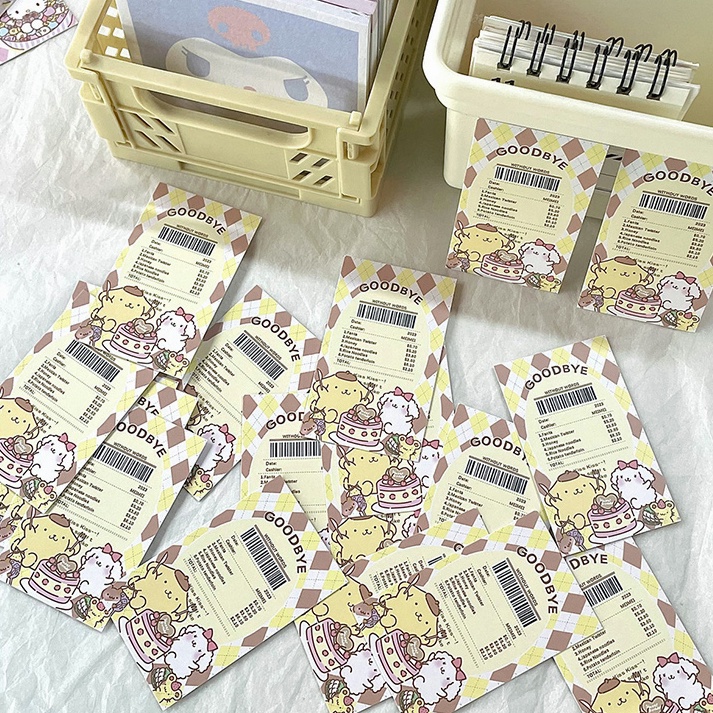 🍒🍒CHERRYKOKO SANRIO Set 20 Miếng Dán Họa Tiết Vé Máy Bay Hoạt Hình Trang Trí Quà Tặng