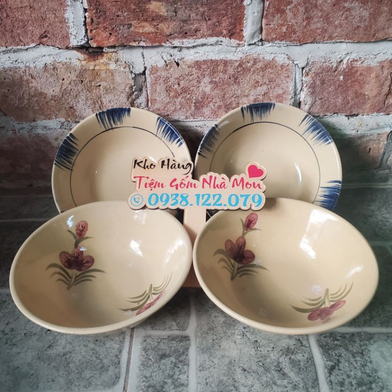 🌿😘1 TÔ TƯỢNG 20X7CM ĐẸP PHỦ MEN LOẠI BÓNG ÍT SẠN MẪU PHẾT HOẶC BÔNG KEM👍(MẪU TÔ DÀY ÍT CÓ SẠN🥰.😙😊