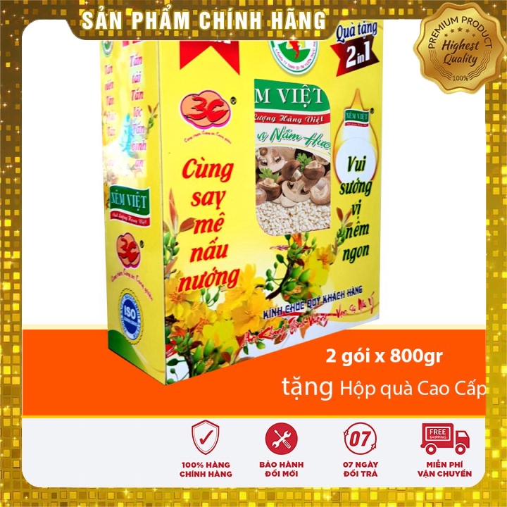 Combo 2 gói hạt nêm Nấm Hương 400gr cho người Ăn Chay và Ăn Mặn Chiết từ thùng nhập