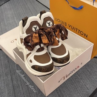 GIÀY L’V WHITE BROWN LAI AU SC [ Full Box + Free Ship ]