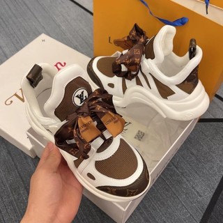 GIÀY L’V WHITE BROWN LAI AU SC [ Full Box + Free Ship ]