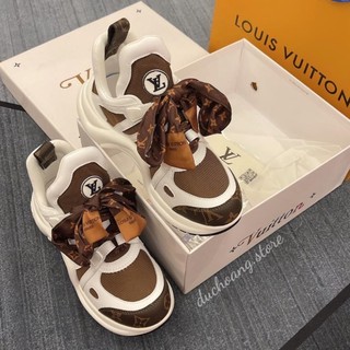 GIÀY L’V WHITE BROWN LAI AU SC [ Full Box + Free Ship ]