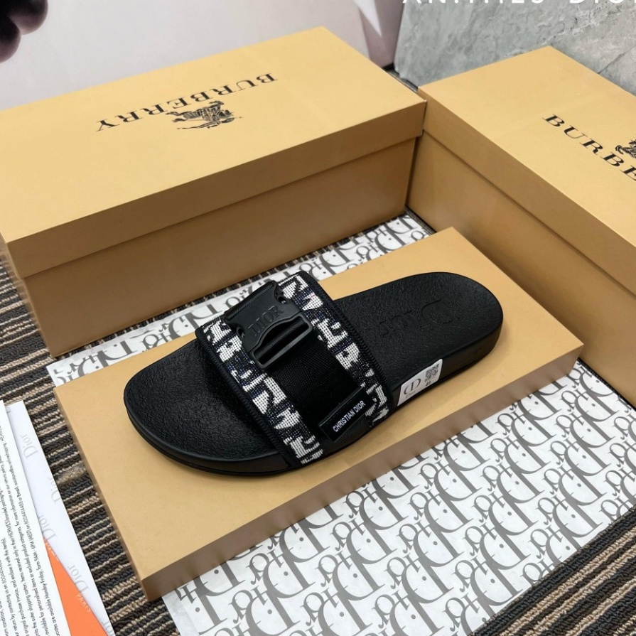 Dép lê Dio khuy bấm - dep da nam bản da PU đế cao su non mềm mại HOTTTT 2023