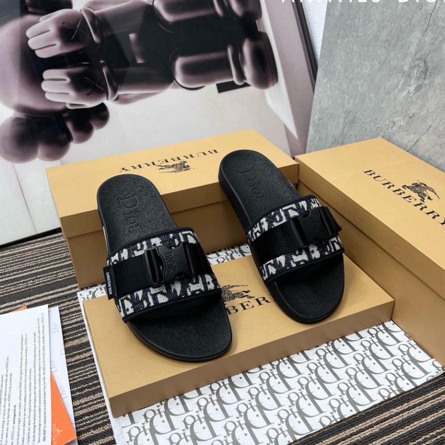 Dép lê Dio khuy bấm - dep da nam bản da PU đế cao su non mềm mại HOTTTT 2023