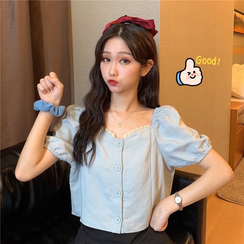 Áo Sơ Mi Ngắn Tay Phong Cách Hàn Quốc Thời Trang Mùa Hè Mới Cho Nữ