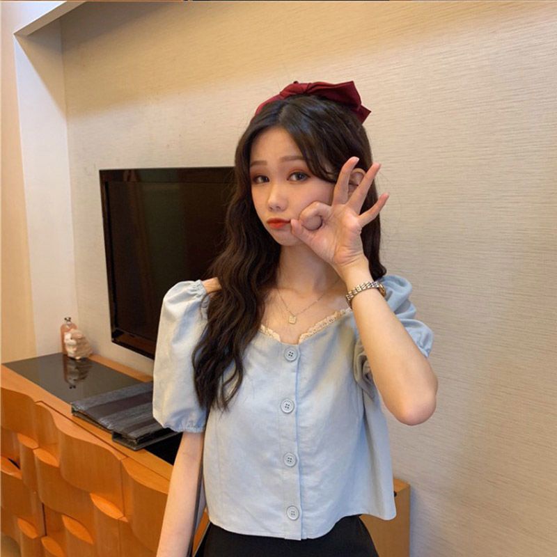 Áo Sơ Mi Ngắn Tay Phong Cách Hàn Quốc Thời Trang Mùa Hè Mới Cho Nữ