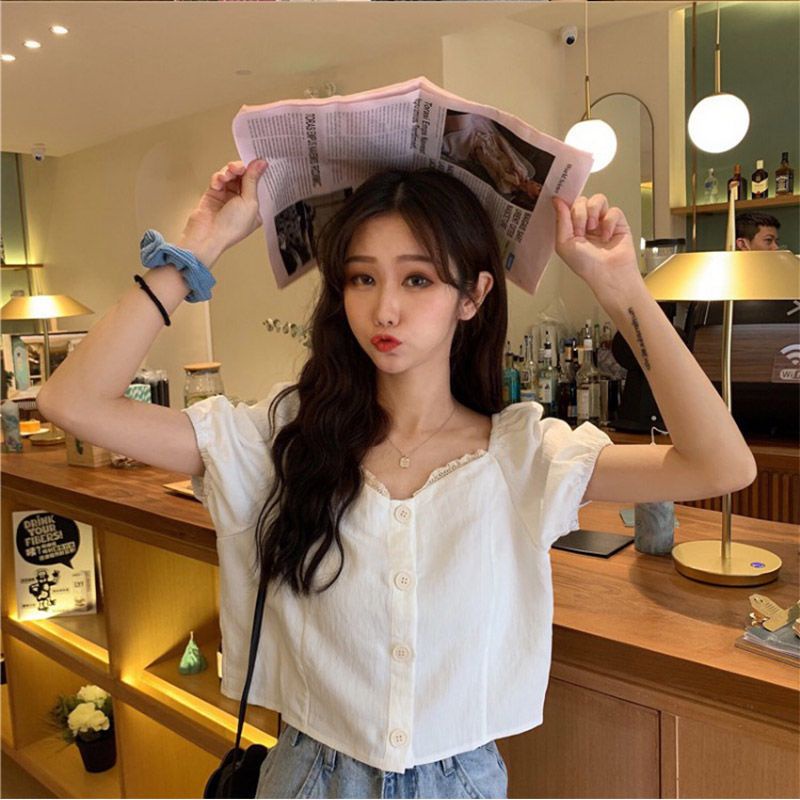 Áo Sơ Mi Ngắn Tay Phong Cách Hàn Quốc Thời Trang Mùa Hè Mới Cho Nữ