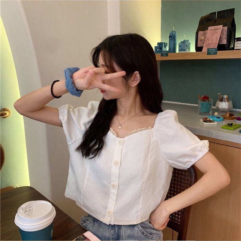Áo Sơ Mi Ngắn Tay Phong Cách Hàn Quốc Thời Trang Mùa Hè Mới Cho Nữ