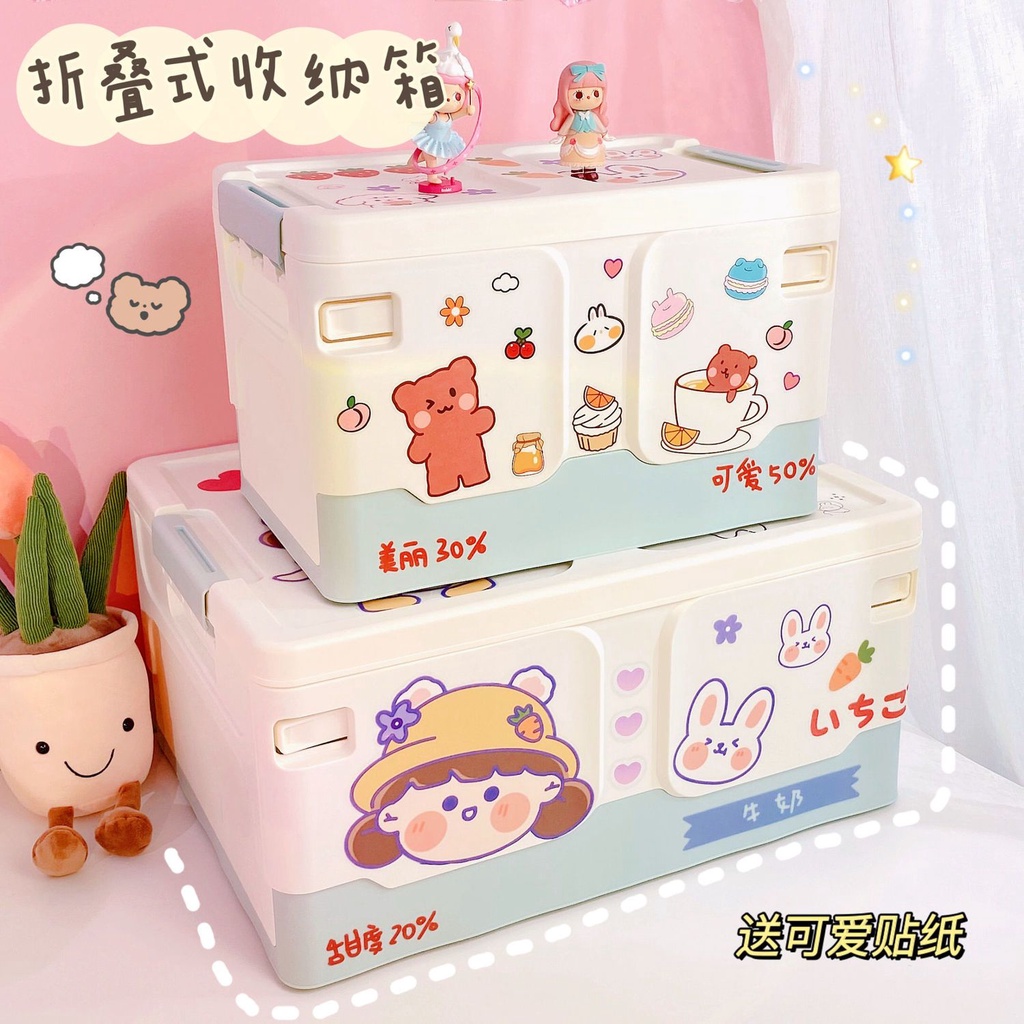 Hộp Đựng Đồ Bằng Nhựa Có Nắp Dễ Thương Để Bàn