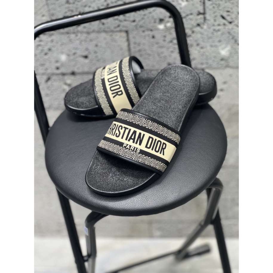 Dép lê quai ngang Dio - dep da nam bản da PU 2 màu trắng vàng đế cao su non mềm mại hot 2023 Mới nhất