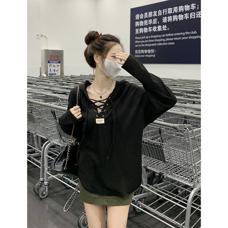 Jiashucheng Áo Hoodie Tay Dài Dáng Rộng Cỡ Lớn Thời Trang Xuân Thu Cá Tính Cho Nữ