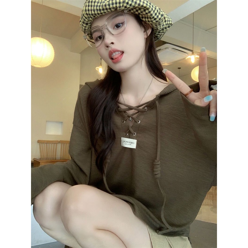 Jiashucheng Áo Hoodie Tay Dài Dáng Rộng Cỡ Lớn Thời Trang Xuân Thu Cá Tính Cho Nữ