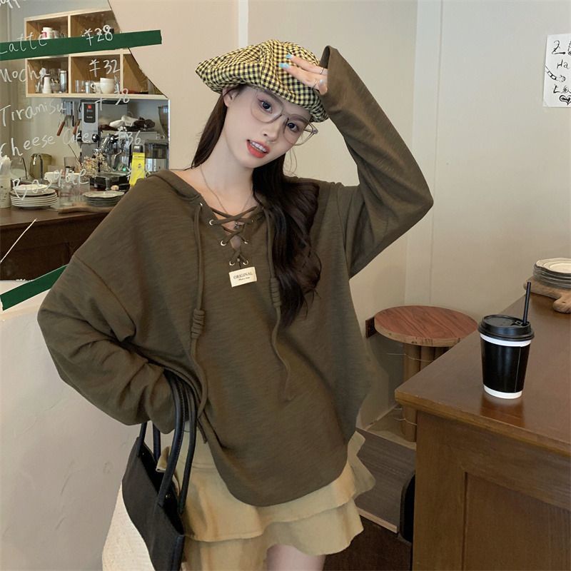 Jiashucheng Áo Hoodie Tay Dài Dáng Rộng Cỡ Lớn Thời Trang Xuân Thu Cá Tính Cho Nữ