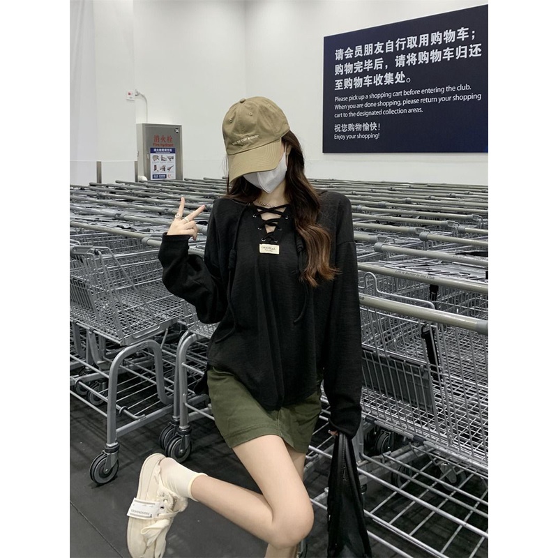 Jiashucheng Áo Hoodie Tay Dài Dáng Rộng Cỡ Lớn Thời Trang Xuân Thu Cá Tính Cho Nữ