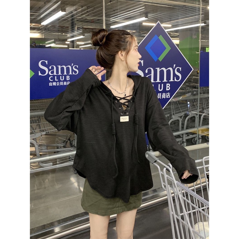 Jiashucheng Áo Hoodie Tay Dài Dáng Rộng Cỡ Lớn Thời Trang Xuân Thu Cá Tính Cho Nữ