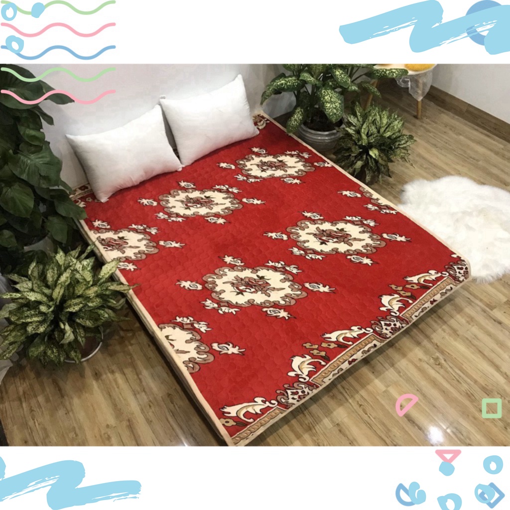 Thảm nỉ trải giường lông cừu cao cấp 3 lớp trải sàn mùa đông siêu ấm